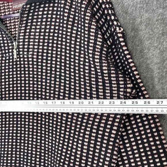 Skjaeveland Hubro Sweater Mens Small Black White Red 100% Wool Norwegian 1/4 Zip - Picture 7 of 15